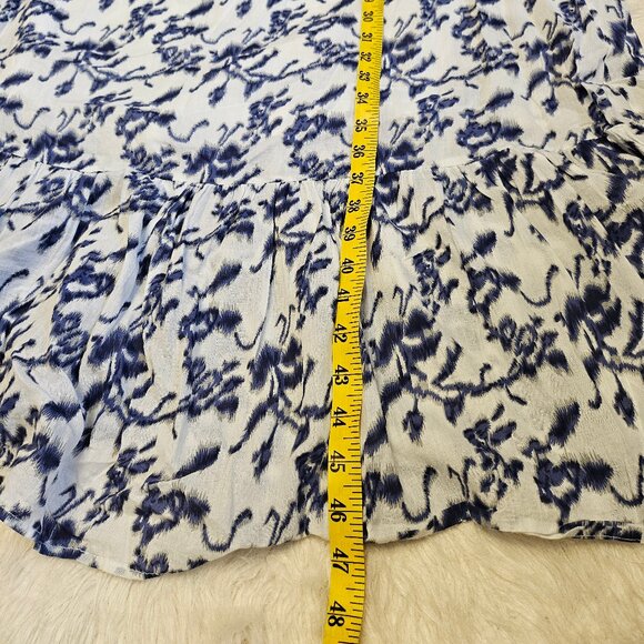 Grace Elements Women's 100% Cotton Blue Floral Off The Shoulder Midi Dress M - Picture 5 of 6